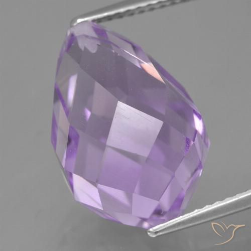 12.70ct Naturale Viola medio Ametista, Taglio briolette, VS
