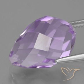 Ametista Viola medio naturale da 12.70 ct, Taglio briolette, VS
