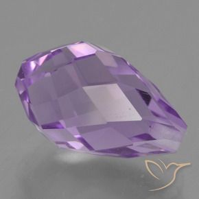 Ametista Viola Rosato Medio naturale da 3.92 ct, Taglio briolette, VS