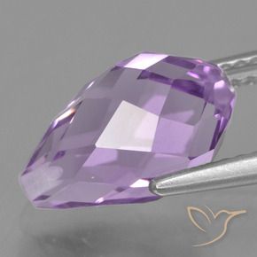 Ametista Viola Rosato Medio naturale da 3.92 ct, Taglio briolette, VS