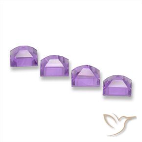 Gemme di Ametista Viola tendente al rosa naturale da 4.01 ct, Quadrato, VVS-VS