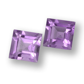 Gemme di Ametista Viola naturale da 2.05 ct, Quadrato, VVS-VS