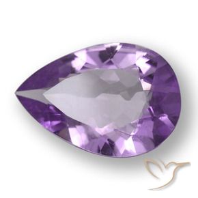 Ametista viola violaceo intenso naturale da 3,84 ct, taglio a pera, VS