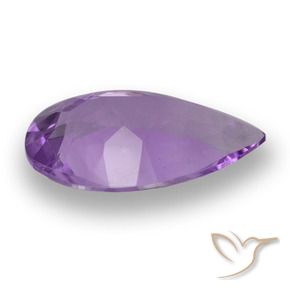 Ametista viola violaceo intenso naturale da 3,84 ct, taglio a pera, VS