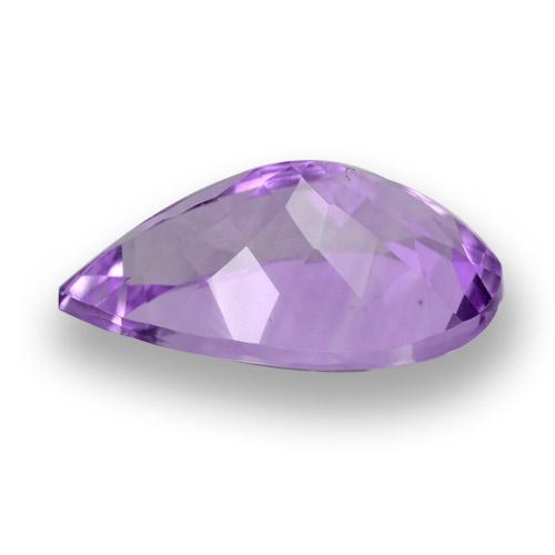 Ametista naturale viola medio da 4,49 ct, taglio a pera, VVS