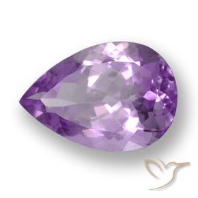 Ametista naturale viola medio da 5,23 ct, taglio a pera, VVS