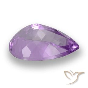 Ametista naturale viola medio da 5,23 ct, taglio a pera, VVS