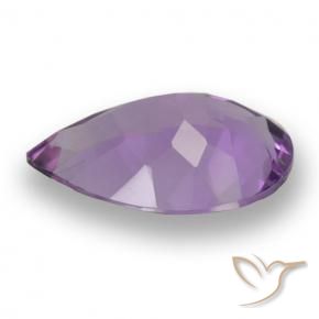 Ametista Viola medio naturale da 4.30 ct, Forma a pera, VS