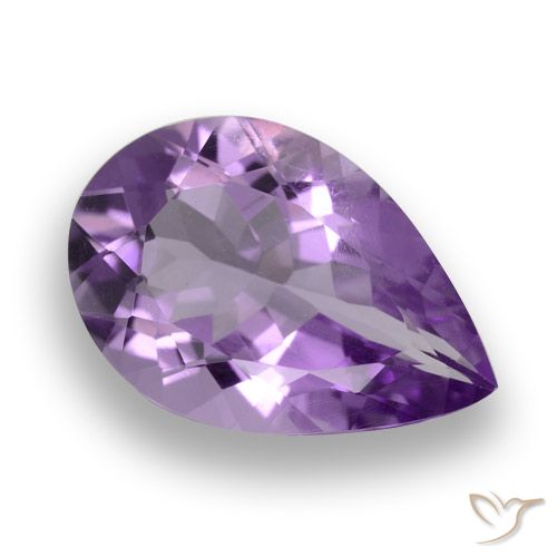 Ametista Viola violaceo intenso naturale da 4.60 ct, Forma a pera, VVS-VS