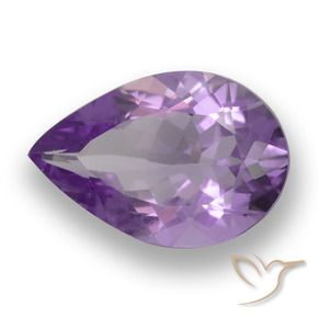 Ametista Viola violaceo intenso naturale da 4.60 ct, Forma a pera, VVS-VS