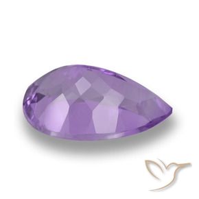 Ametista Viola medio naturale da 5.41 ct, Forma a pera, VVS