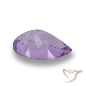 Ametista Viola medio naturale da 5.25 ct, Forma a pera, VVS