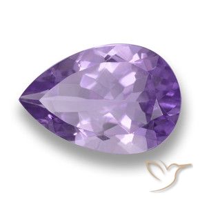 Ametista Colore viola intenso naturale da 3.87 ct, Forma a pera, VVS