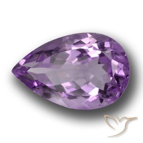 Ametista Viola violaceo intenso naturale da 5.41 ct, Forma a pera, VVS