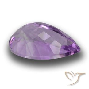 Ametista Viola violaceo intenso naturale da 5.41 ct, Forma a pera, VVS