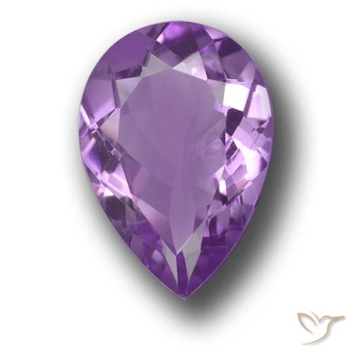4.67ct Naturale Viola tendente al rosa Ametista, Forma a pera, VVS