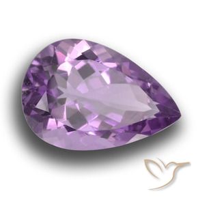 Ametista Viola Rosato Medio naturale da 4.98 ct, Forma a pera, VVS-VS