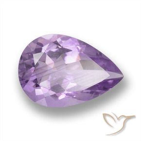 Ametista Viola medio naturale da 4.58 ct, Forma a pera, VVS