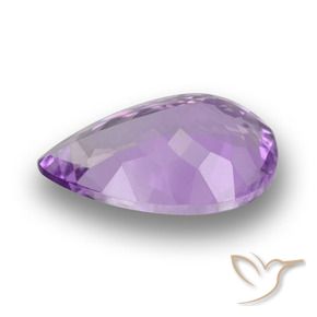 Ametista Viola medio naturale da 4.85 ct, Forma a pera, VVS