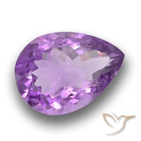 Ametista viola violaceo medio naturale da 8,86 ct, taglio a pera, VVS-VS