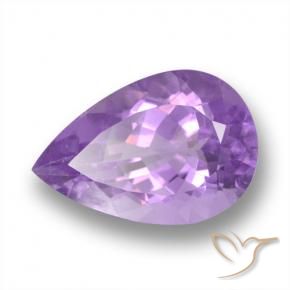 Ametista violaceo naturale da 5.37 ct, Forma a pera, VS