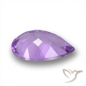 Ametista violaceo naturale da 4.90 ct, Forma a pera, VS