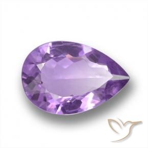 Ametista violaceo naturale da 4.20 ct, Forma a pera, VS