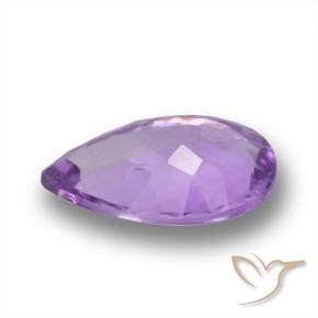 Ametista violaceo naturale da 4.20 ct, Forma a pera, VS