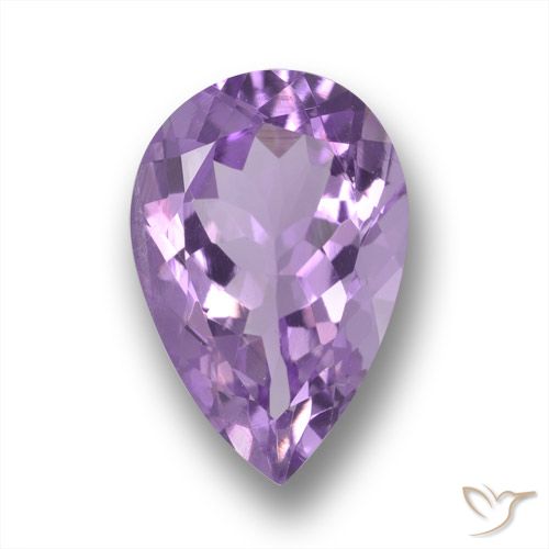 Ametista Viola medio naturale da 5.41 ct, Forma a pera, VS