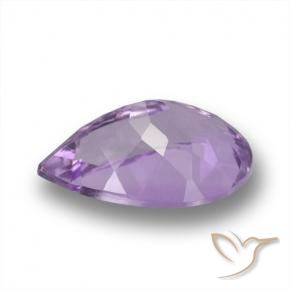 Ametista Viola medio naturale da 5.41 ct, Forma a pera, VS