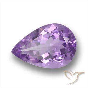 Ametista violaceo naturale da 5.30 ct, Forma a pera, VS