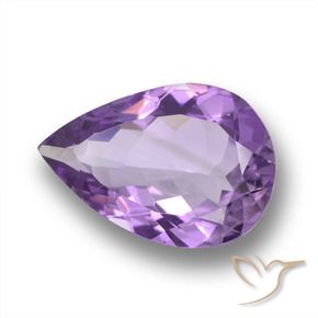 Ametista Viola violaceo intenso naturale da 4.06 ct, Forma a pera, VS