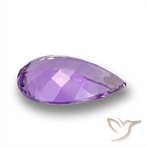 Ametista Viola violaceo intenso naturale da 4.06 ct, Forma a pera, VS