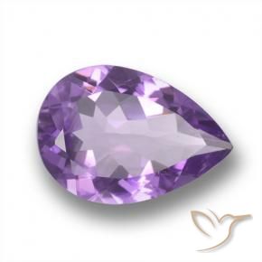 Ametista violaceo naturale da 4.62 ct, Forma a pera, VS