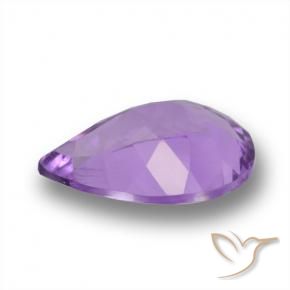 Ametista violaceo naturale da 4.62 ct, Forma a pera, VS