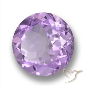Ametista Viola chiaro naturale da 3.94 ct, Rotondo, VVS