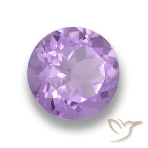 Ametista Rosa viola medio naturale da 4.41 ct, Rotondo, VVS