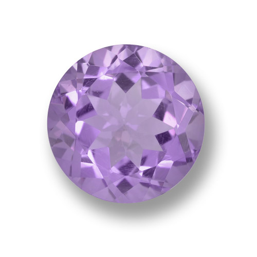 Ametista Viola medio naturale da 4.00 ct, Taglio rotondo, VVS