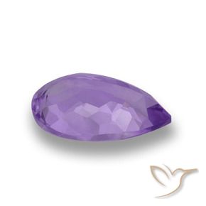 Ametista Viola medio naturale da 4.81 ct, Forma a pera, VVS-VS