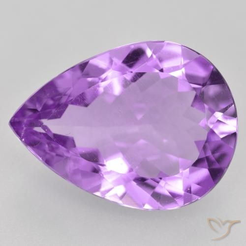 7.71ct Naturale Viola tendente al rosa Ametista, Forma a pera, VVS-VS