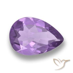 Ametista Viola medio naturale da 3.30 ct, Forma a pera, VVS