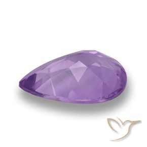 Ametista Viola medio naturale da 3.30 ct, Forma a pera, VVS