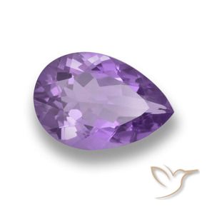 Ametista Viola scuro naturale da 4.60 ct, Forma a pera, VVS