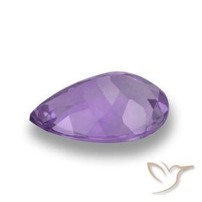 Ametista Viola scuro naturale da 4.60 ct, Forma a pera, VVS