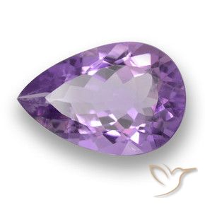 Ametista Viola medio naturale da 4.64 ct, Forma a pera, VVS-VS