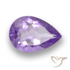 Ametista Viola medio naturale da 4.43 ct, Forma a pera, VS