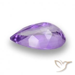 Ametista Viola medio naturale da 4.43 ct, Forma a pera, VS