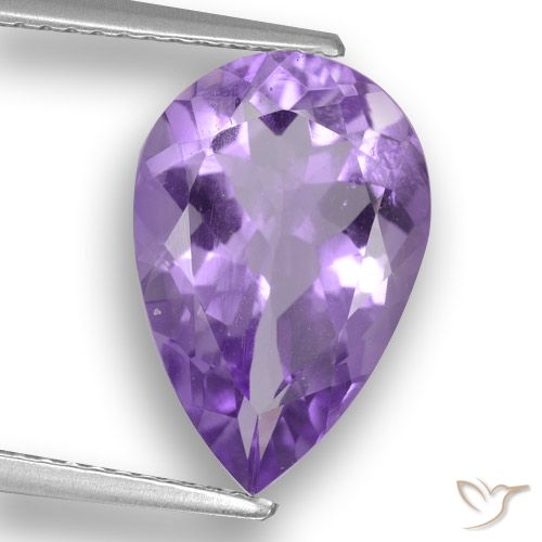 4.33ct Naturale Viola medio Ametista, Forma a pera, VVS