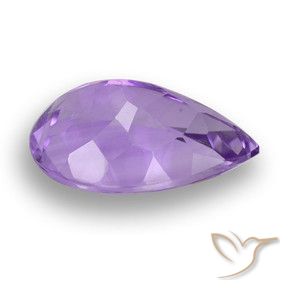Ametista Viola medio naturale da 4.33 ct, Forma a pera, VVS