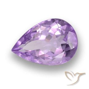 Ametista Viola medio naturale da 5.72 ct, Forma a pera, VVS